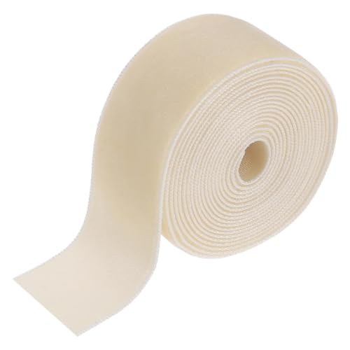 MECCANIXITY Ruban velours 1 po x 2 verges simple face, crème