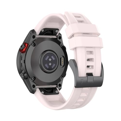 [�����ȓX] �N�C�b�N�t�B�b�g 26mm 22mm �V���R���X�g���b�v �ɓK��Garmin Tactix 8/Fenix 8 51mm 47mm 43mm �ϋv���u���X���b�g Enduro3/Fenix 7S E 7X(Pink,22mm)