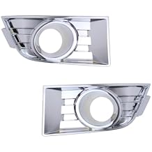 Pair Chrome Fog Light Bezel Cover Trims for Ford Edge 2007-2010 Left Driver and Right Passenger Side