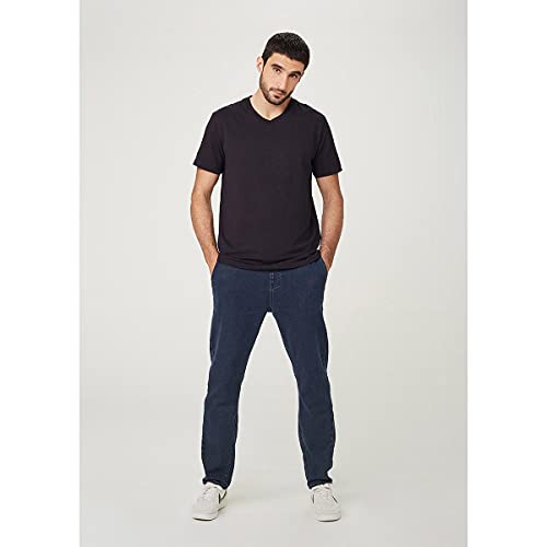 Camiseta Básica Masculina Flamê Com Decote V