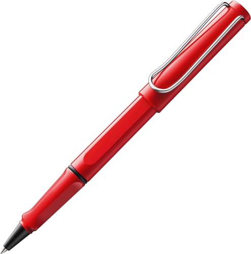 Image of Lamy Safari Red Roller Ball Pen with Medium M63 blue refill