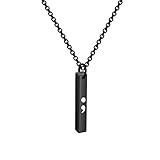 bobauna Semicolon Bar Necklace Mental Health Awareness Jewelry Inspirational Strength Gift For Cancer Survivor (semicolon bar necklace black)