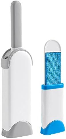 2 Pack Portable Lint Remover Brushes - Fur Remover Dog & Cat Hair Remover Double Sided Loose Hair Double-Sided Brush with Self-Cleaning Base Hair Cleaner Brushes for Furniture,Clothes,Sofa,Carpet