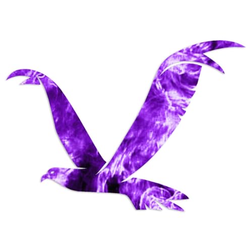 Flying Bird 12" x 17 Purple Flames