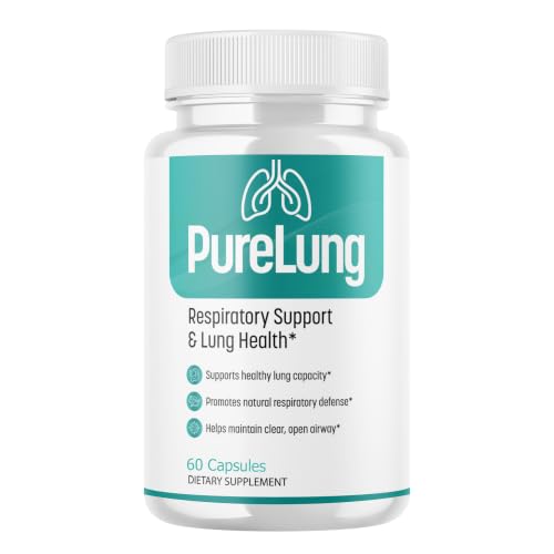 PureLung Capsules - Official Pure Lung Supplement Premium Formula Natural Vitamins for Health & Wellness - 60 Capsules for 1 Month