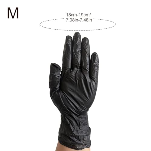 Guante protector sin látex negro con textura para cosmética y salón 2