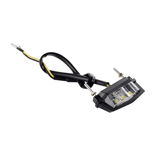 Support de plaque d'immatriculation de moto étanche avec éclairage LED 12V - 6