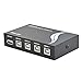 OLLGEN 4 Port USB 2.0 Sharing Manual Switch Box Hub 4 PCS Share Switcher 1 USB Device for Printer Scanner Camera Keyboard (4 Port)