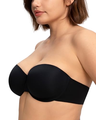HSIA Strapless Bra for Large Breasts, Plus Size Minimizer Push Up Underwire - image 2