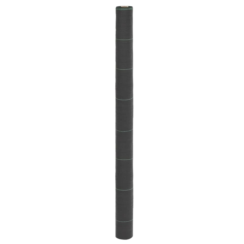 Homgoday Membrana antimalezas negra 1,5 x 100 m de polipropileno, tela antimaleza para jardín, tela para huerto antimalezas i