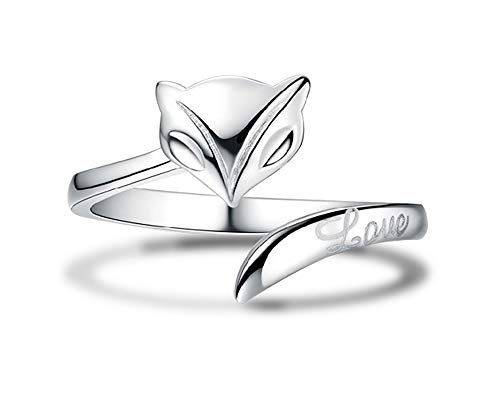 Joyid Love Fox Open Ring Adjustable Animal Fox Tail Finger Ring For Women Girls #TOP7