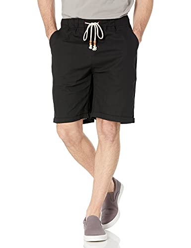 Amazon Essentials Men's Linen Casual Classic Fit Short, Black, X-Large #TOP3