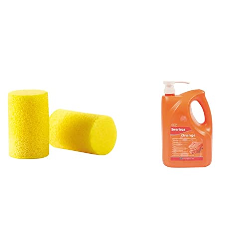 3M E-A-R Classic Tapones Desechables Sin Cordón 28 dB, 250 Pares/Caja, PP-01-002 & Deb Sor4LMP Swarfega Mano Limpiador Bomba, 4L, naranja Cover