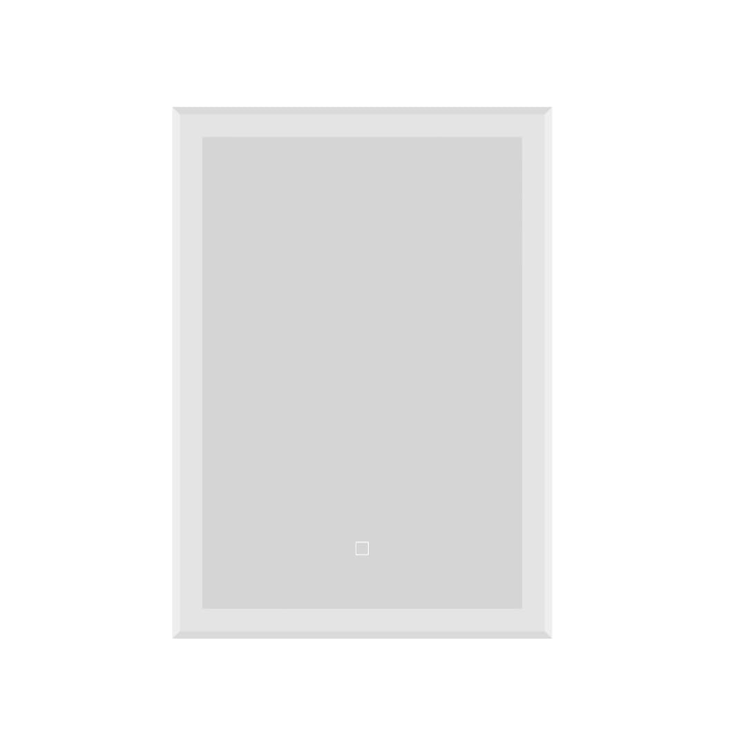 iBathUK Lustre Wall Mounted Rectangular LED Bathroom Mirror, Modern Frameless Touch Switch Design with Integrated Demister and Bright Copper-Free Silver Mirror in White, 500 x 700mm