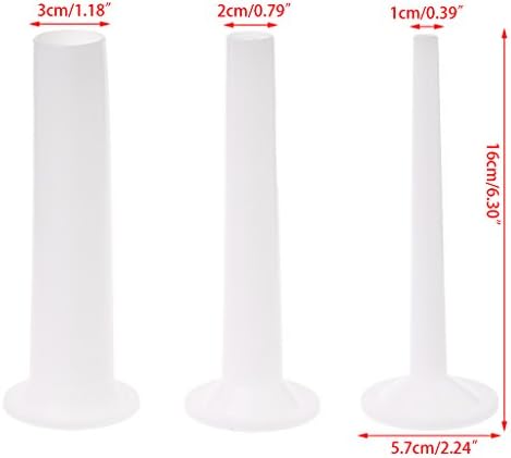 LANDUM 3 Pieces Plastic Sausage Filling Stuffing Tube For Handmade Meat Grinder Stuffer 5#