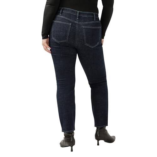 Silver Jeans Co. Women's Plus Size Isbister High Rise Straight Leg Jeans3