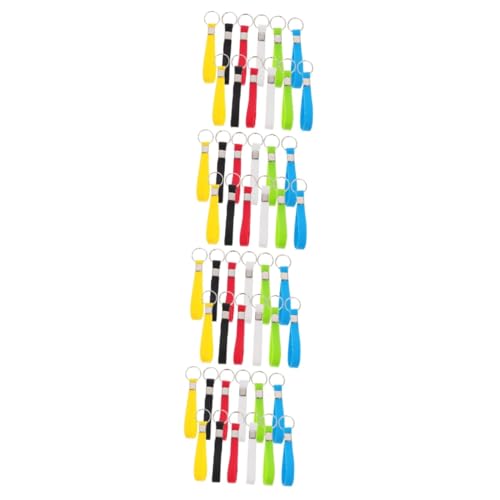 Porte-clés silicone extensible bracelet : décoration de sac colorée et pratique à la main