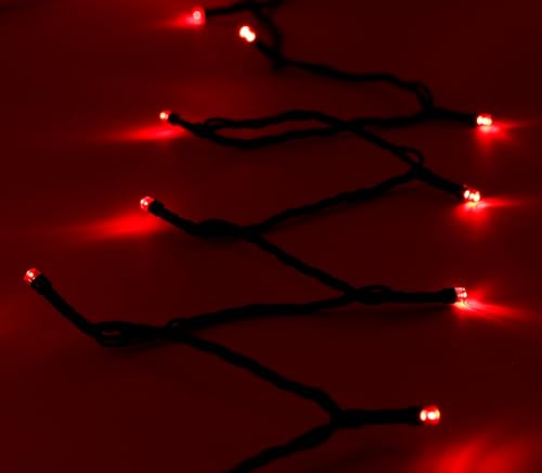 Guirlande 300 LED rouges intérieur et extérieur avec boîtier 8 fonctions - 5