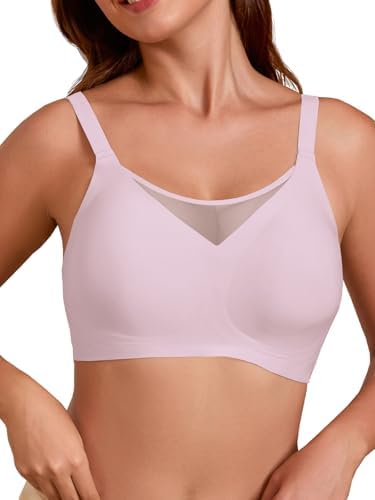 Push Up Bras for Women No Underwire V Mesh Seamless Comfortable Tshirt Bra Supportive Lift Bralette Everyday Bras