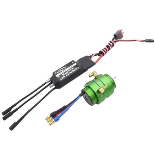 RC Boat 2440 KV4500 Brushless Motor 2S-3S 40A 5V/3A ESC and Water Cooling Jacket Kit for RC Boat Jet...