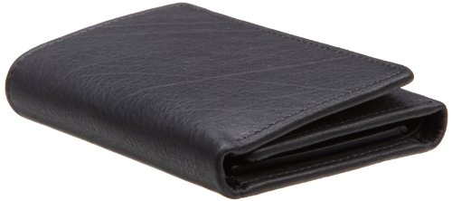 Perry Ellis Men's Park Avenue Leather Trifold Wallet with 3 ID Windows