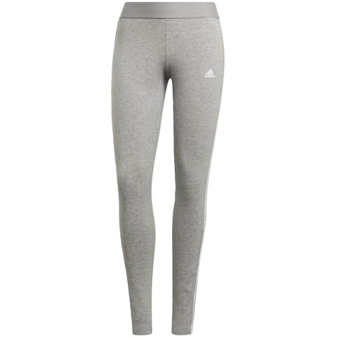 adidas Women's 3 Stripes Leggings in Grey Cover