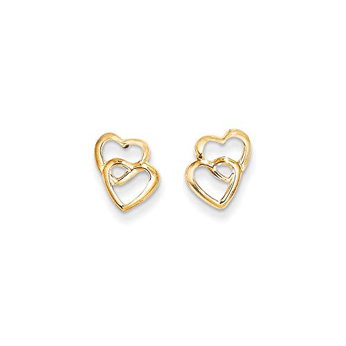 14k yellow gold hearts post stud earrings love fine jewelry for w…
