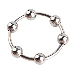 HEALLILY Rvs Pennis Ring Man Cock Rings Kralen Eikel Ring Erectie Enhancing Ringen Scrotum Bondage Sex Toy Voor Minnaar Volwassen Gay 3. 5Cm