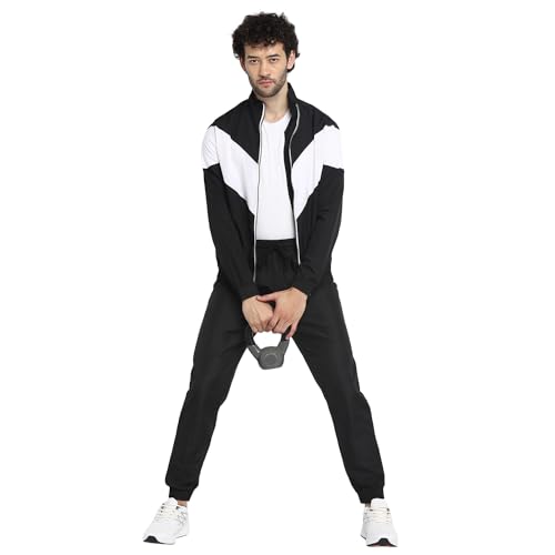 Image of YUUKI MEN MENS NSP CHEV TS 3 Track Suit, BLACK /WHITE, L