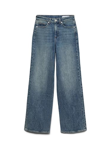 Jean Large VERO MODA Vmtessa pour femme - Coupe droite fluide et taille haute