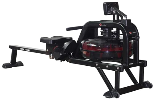 Image of PowerMax Fitness RWC-1000 Water Rowing Machine with Digital Display for Commercial use,8 levels of water resistance,Maximum User Weigh is 135KG of rower