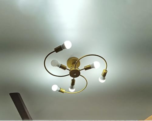 Image of Avior Low Height Ceiling Lamp, Chandelier for Living Room, Restaurant Lamps and Hotels (Golden) (Gold..)