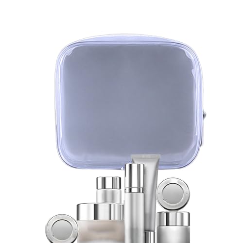 Neceser Portátil: Organizador De Neceser Transparente De 20x6,5x13,5 Cm con Cremallera, Tamaño Conveniente A Prueba De Polvo, Gran Capacidad, Impermeable para Viajar, Bolsa De Viaje, Artículos De