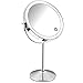 Micacorn Miroir Maquillage Grossissant 1x7x LED Double Face Miroir Rechargeable par USB Miroir de Courtoisie Lumineux Miroir de Rotation à 360 Degrés avec Luminosité de L'écran Tactile Réglable