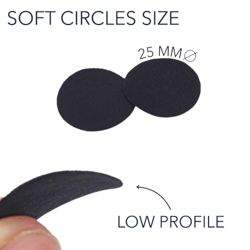 URSA Soft Circles: Reusable Soft Covers That Provide a Shield Against the Wind and Camouflage for Lavalier Mics (15x Soft Circles + 30x Stickies, Black)