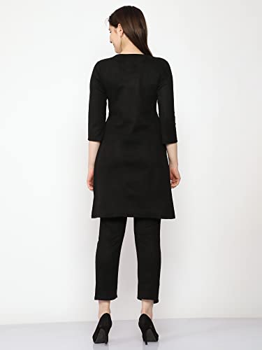 Image of FNOCKS Women's Fleece Velvet Fabric Kurta Palazzo Set with Pocket