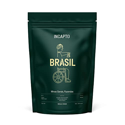 Incapto Café en Grano Natural - Café Especialidad | Café Brasil Grano | Café en Grano Arábica 100% | +80 puntos SCA | Tueste Natural y Artesanal | Café Grano Natural | Paquete de 1000 gr Cover