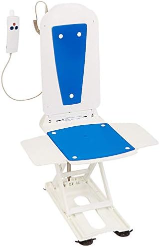 Bathmaster Sonaris2 Bath Lift with Turquoise Seat & Back Cover, Bathroom Seat Lift, Bath Tub Chair Lift for Elderly, Handicapped, and Disabled, Automatic Bathroom & Shower Chair, Bath Recliner Seat