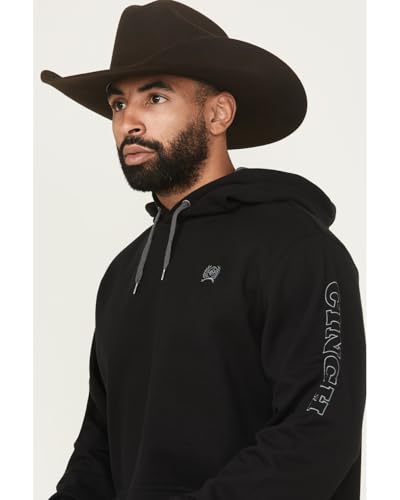 Cinch Men's Black Essentials Logo Hoodie2