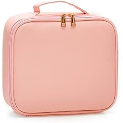 Maletin Cosmeticos Profesional Kit de Maquillaje Neceser Make Up Bolso de Cosméticos Portable Organizador Maletín para Maquillaje Maleta de Makeup Profesional Cuero de la PU(Rosado)