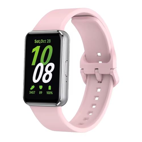 Image of Valente Silicone Watch Straps Compatible for Samsung Galaxy Fit 3 (Pack of 2)