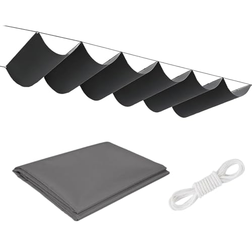 Voile d'ombrage rectangulaire de qualité supérieure 3x9m gris anthracite