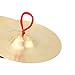 CHEOTIME 1 Pair Hand Cymbals, 14.7cm / 5.79in Mini Hand Cymbals Crash Cymbal Belly Dancing Finger Dance Musical Instrument for Dancer Party