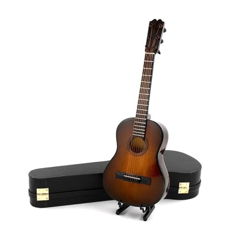 ZAMASS Ornamenti Musicali Decorazione per Strumento Musicale Mini Modello di Chitarra Marrone in Miniatura in Legno(20cm)