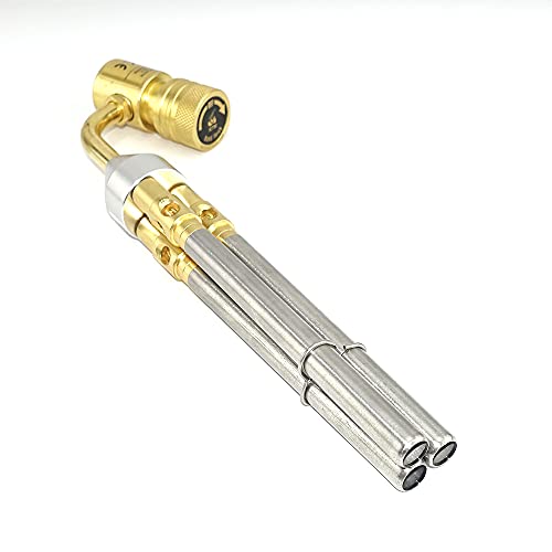 Professional Mapp Gas Welding Torch Swirl Flame Brazing Gun for Welding Plumbing Jewelry CGA600 Connection Burner Heater Blowtorch for BBQ HVAC Plumbing (Tywel_HT-3)