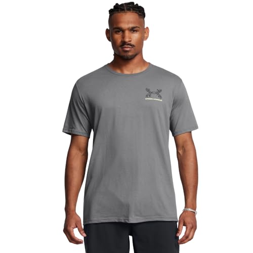 T-shirt manches courtes Under Armour motif élan et bois de cerf homme