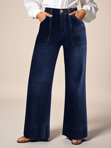 Cicy Bell Womens Wide Leg Jeans Baggy Casual High Waisted Boyfriend Loose Denim Pants with Pockets4