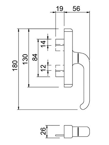 Effedielle CREMONESE GIESSE 1006 MANIGLIA PER