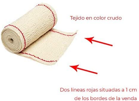 Venda Elástica de Crepe SIN LÁTEX Medidas 20 cm x 4 m