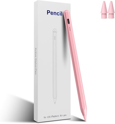 Stylet pour iPad rose compatible tablettes Apple Pencil 2018-2025